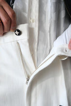 画像をギャラリービューアに読み込む, WIDE WAIST LOOP TROUSERS / WHITE WITH PAINTING