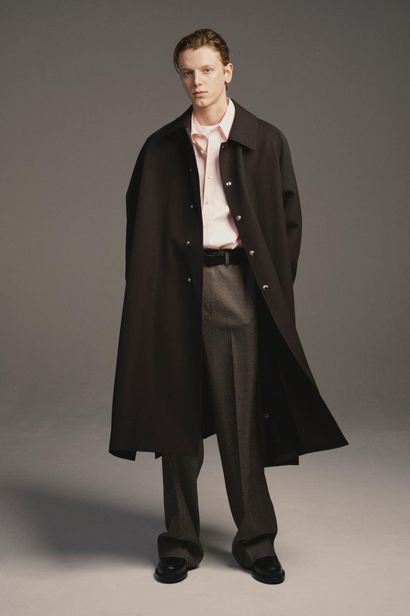 WIDE LEG TAILORED TROUSER DENIM GABADINE / BROWN [神戸店][26AW入荷予定］