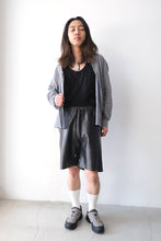 画像をギャラリービューアに読み込む, LEATHER-ISH SWEAT SHORTS / BLACK LEATHER