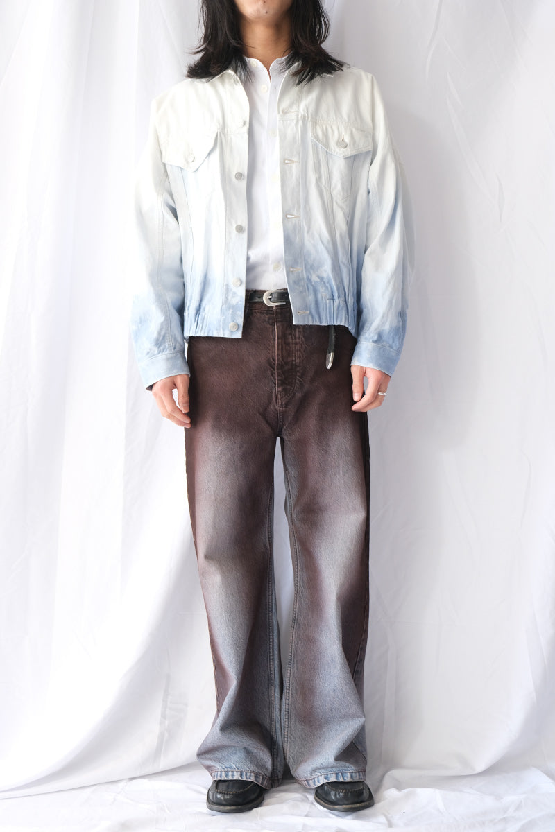 SHIBORI-BASSEN DENIM JACKET / BLEACH