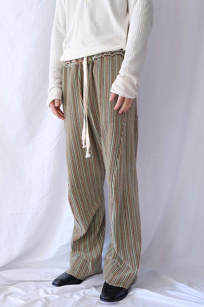 TWISTED TRACK PANT / GREEN-GREY-ORANGE