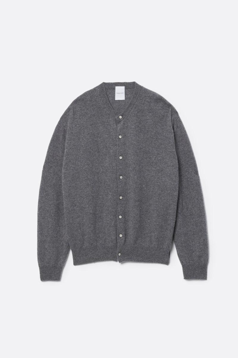 CASHMERE CREW NECK CARDIGAN .16 / HEATHER GRAY [26AW入荷予定]