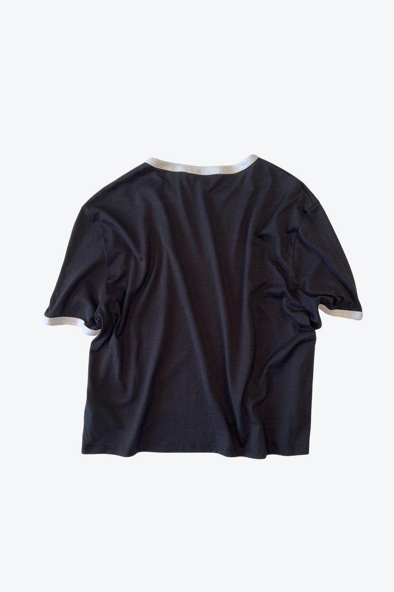 THEORY | CROPPED RINGER T-SHIRT [USED]