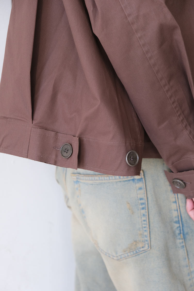 S17 NO.286 CROPPED OVERSIZED JACKET / BROWN COATED [가나자와점]