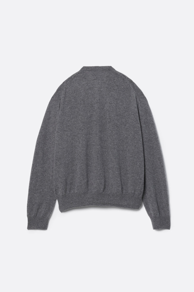 CASHMERE CREW NECK CARDIGAN .16 / HEATHER GRAY [26AW入荷予定]