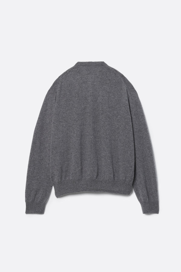 CASHMERE CREW NECK CARDIGAN .16 / HEATHER GRAY [26AW入荷予定]