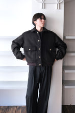 Load image into Gallery viewer, FLIGHT JACKET BRUSHED WOOL MELTON / BLACK KHAKI  [神戸店]