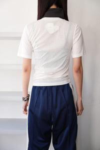 HIGH TWIST JERSEY DISTORTED S/S TEE / OFF