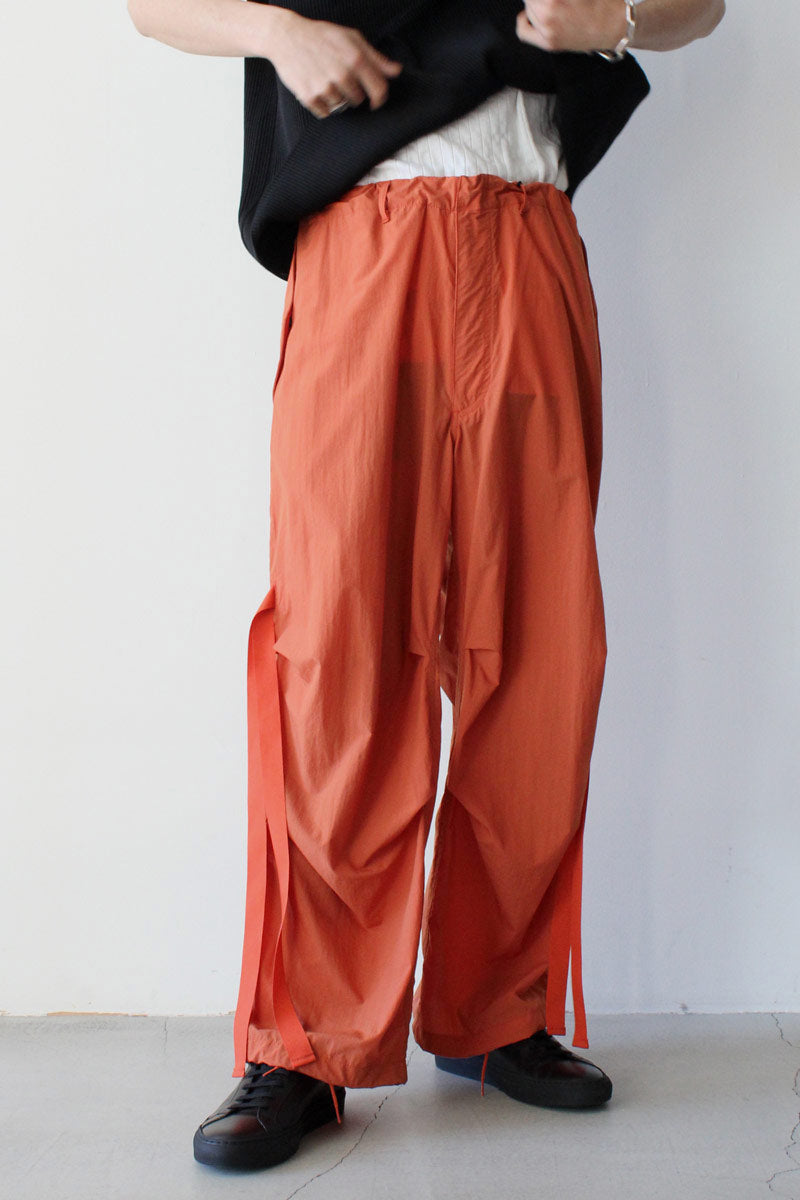 RECYCLING NYLON PARACHUTE PANTS / ORANGE [20%OFF]