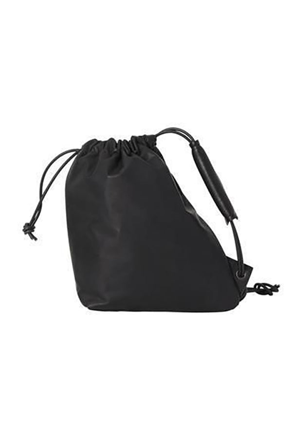 SANDWICH LEATHER LANTERN BAG(M) / BLACK