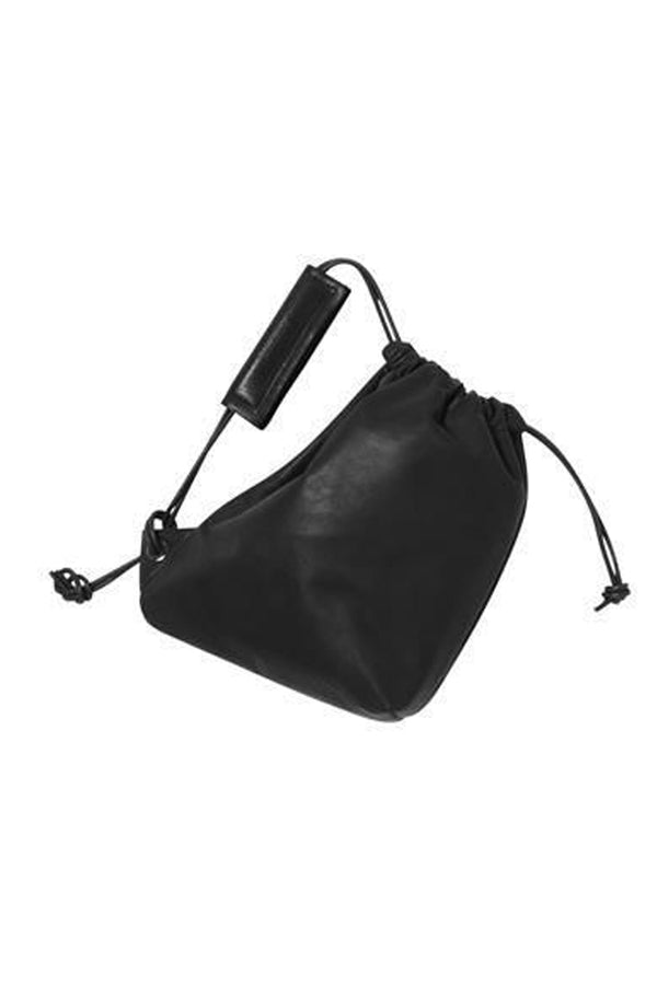 SANDWICH LEATHER LANTERN BAG(M) / BLACK