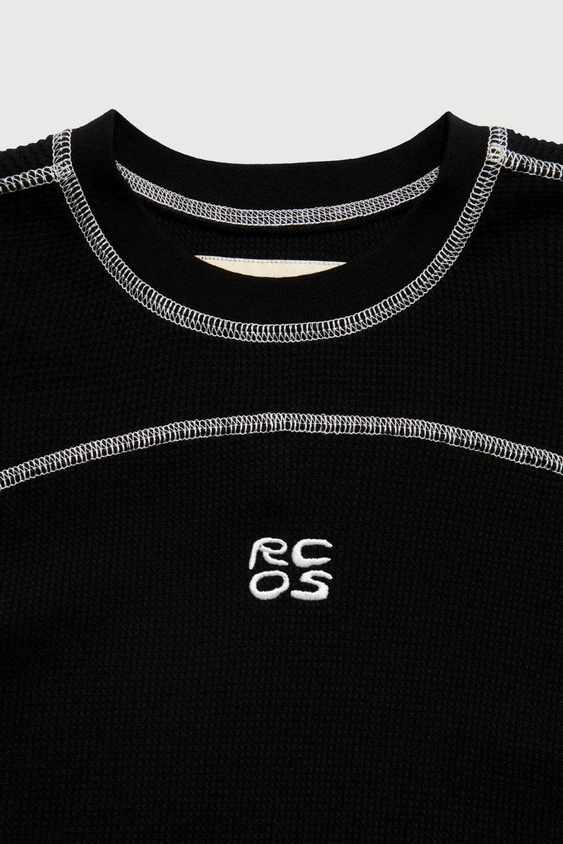 PANELED THERMAL LONG SLEEVE / BLACK