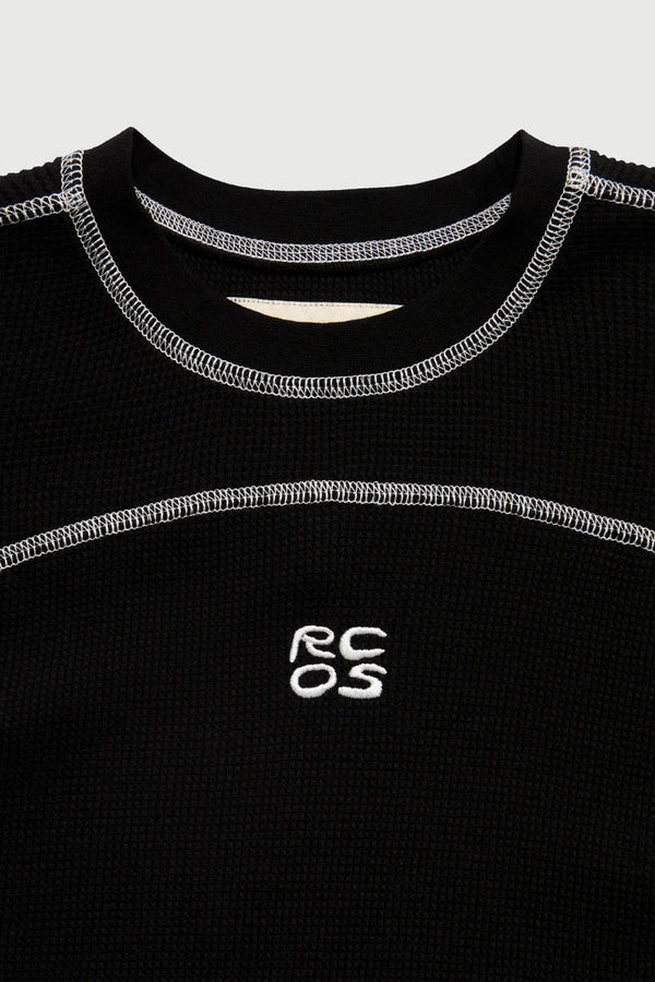 PANELED THERMAL LONG SLEEVE / BLACK