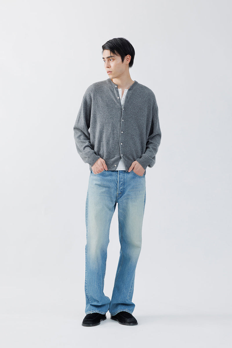 CASHMERE CREW NECK CARDIGAN .16 / HEATHER GRAY [26AW入荷予定]