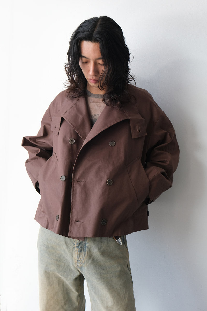 S17 NO.286 CROPPED OVERSIZED JACKET / BROWN COATED [가나자와점]