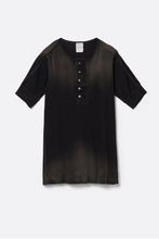 画像をギャラリービューアに読み込む, MILITARY HALF SLEEVE HENRYNECK SHIRT .15 / FADE BLACK