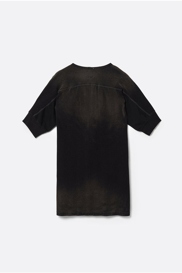 MILITARY HALF SLEEVE HENRYNECK SHIRT .15 / FADE BLACK