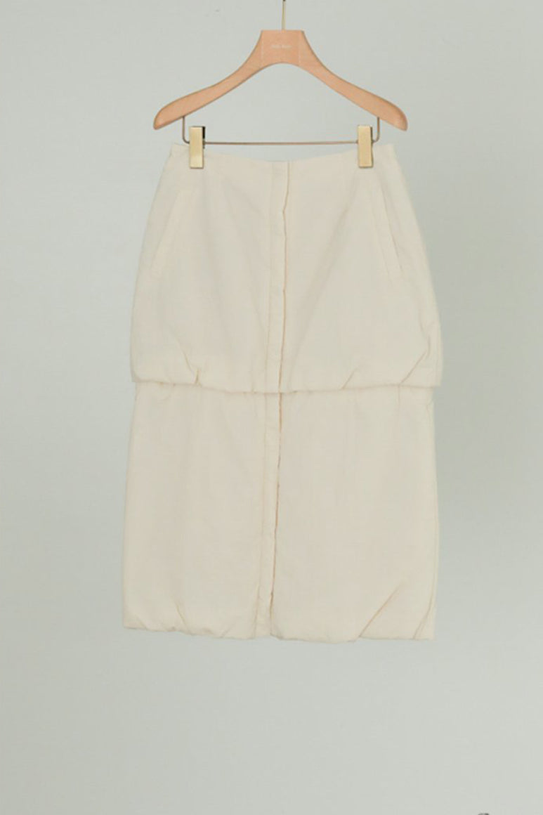 DETACHABLE BALLOON PADDED SKIRT / CREAM