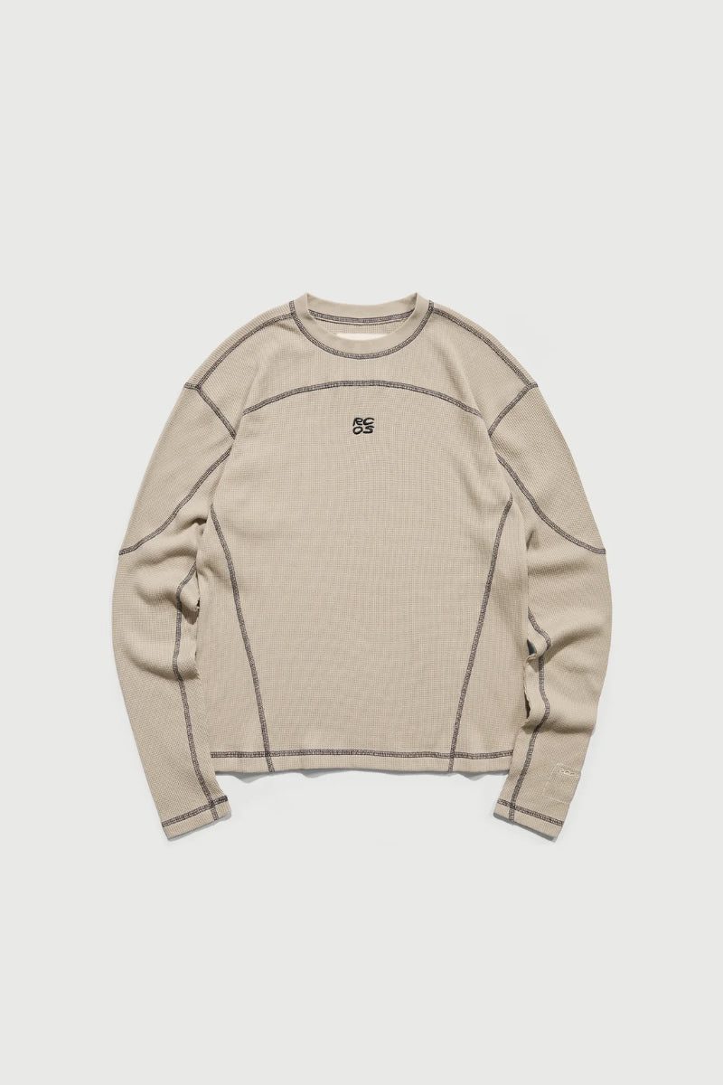 PANELED THERMAL LONG SLEEVE / SAND