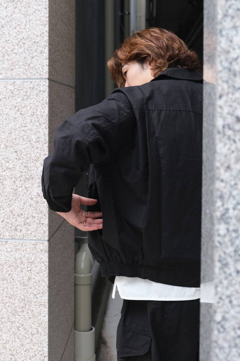 CASEY CASEY | MAMO BLOUSON-SAT / BLACK コットンジャケット – STOCK