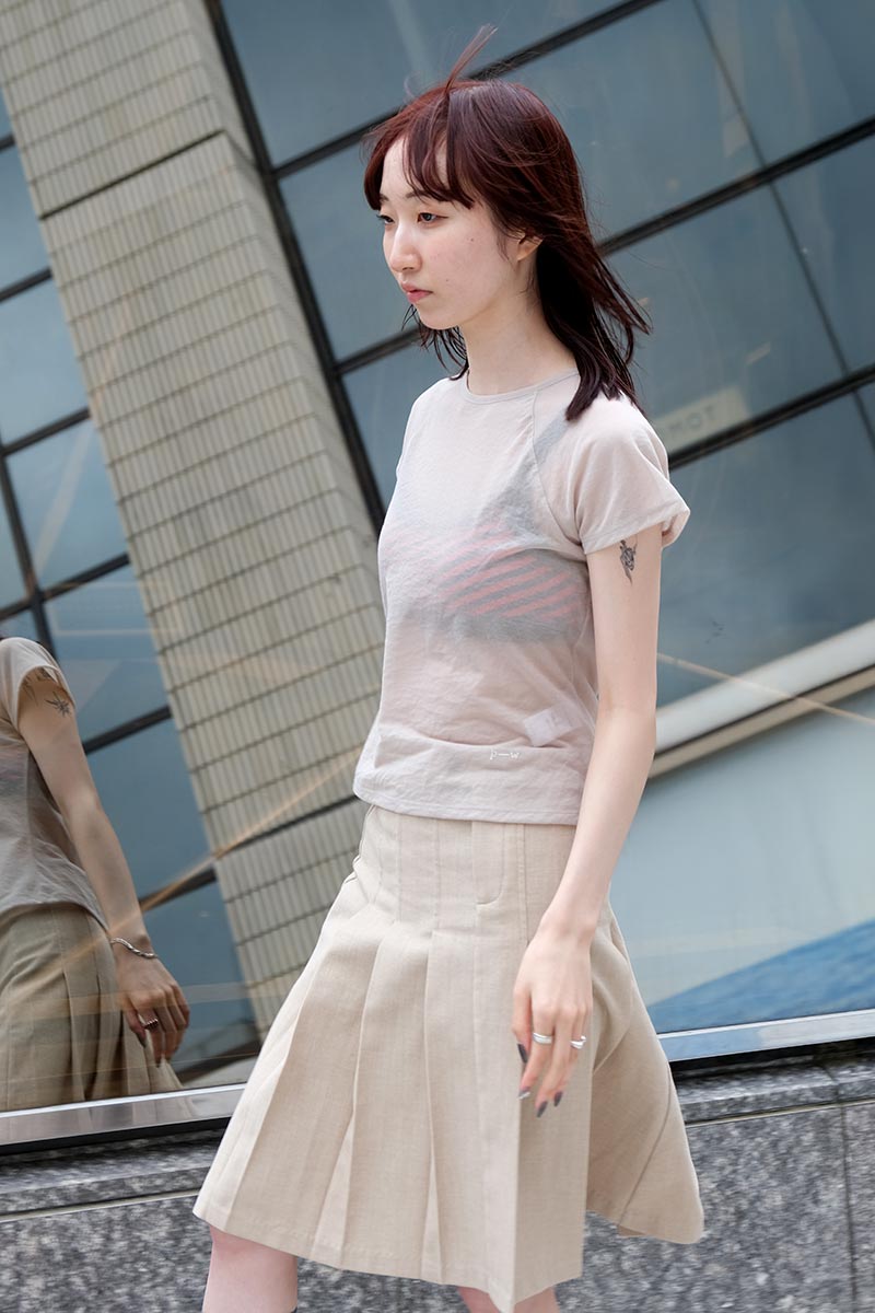 OMU T-SHIRT / BEIGE [20% OFF]
