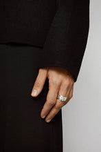 Load image into Gallery viewer, RAUK RING NARROW / CARVED SILVER
