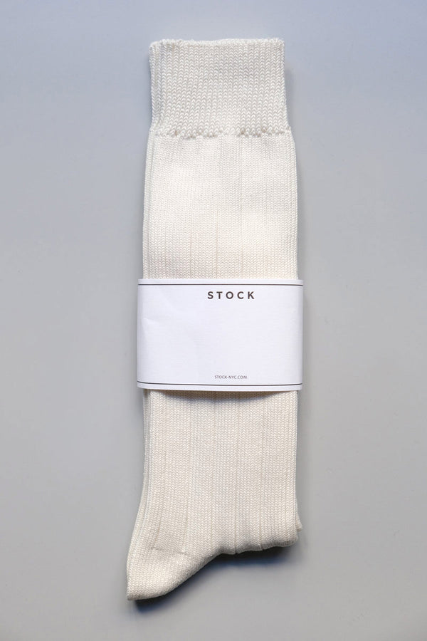 COTTON RIB HI-SOCKS / OFF WHITE