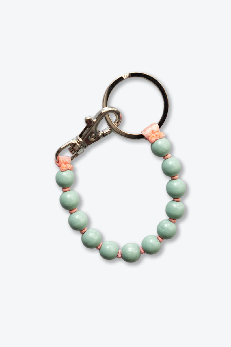 PERLEN SHORT KEY HOLDER / SALVIA-PEACH