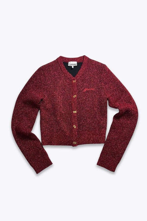GANNI | GLITTER KNIT CARDIGAN [USED]