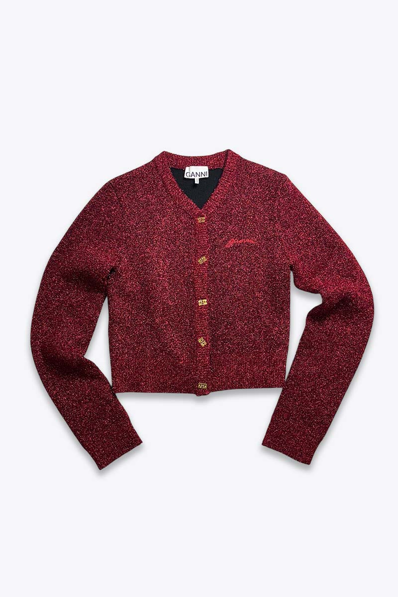 GANNI | GLITTER KNIT CARDIGAN [USED]