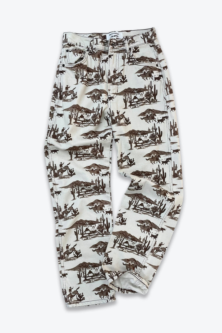 REFORMATION JEANS | PRINTED SLIM JEANS [DEADSTOCK/NOS]