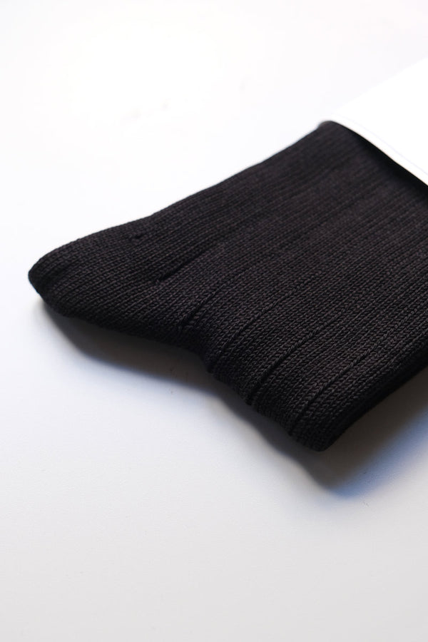 COTTON RIB HI-SOCKS / BLACK