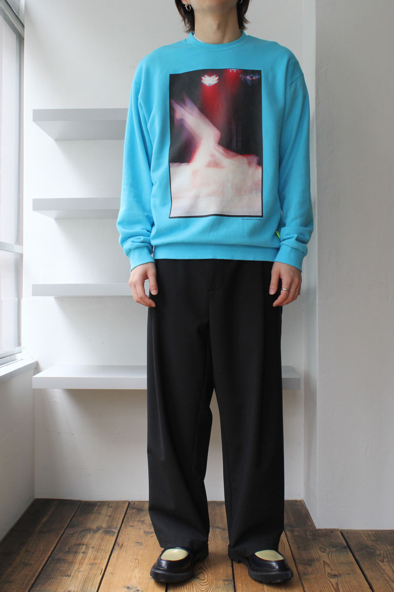 ITTETSU MATSUOKA - 'YASASHIIDAKE 3' CREW NECK TURQUOIS [60%OFF]