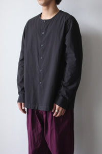 DOUBLE DYED VERGER SHIRT-VOILE / ONYX