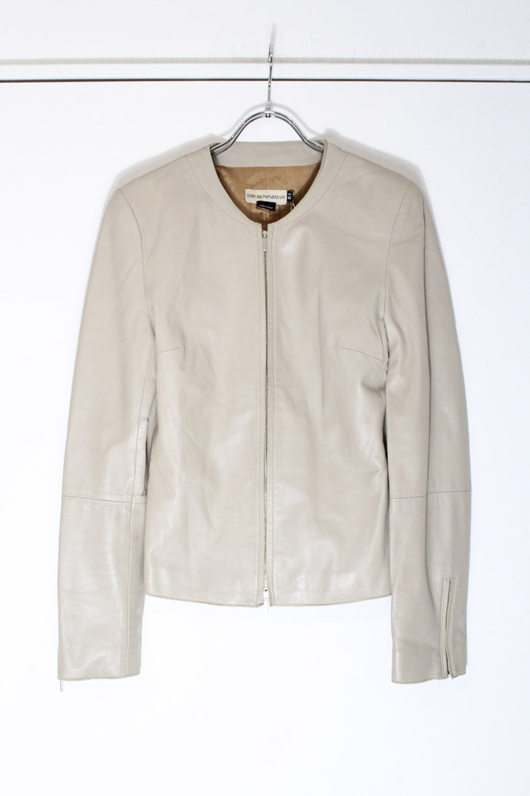 EMPORIO ARMANI | MADE IN ITALY 90'S LEATER JACKET [USED]