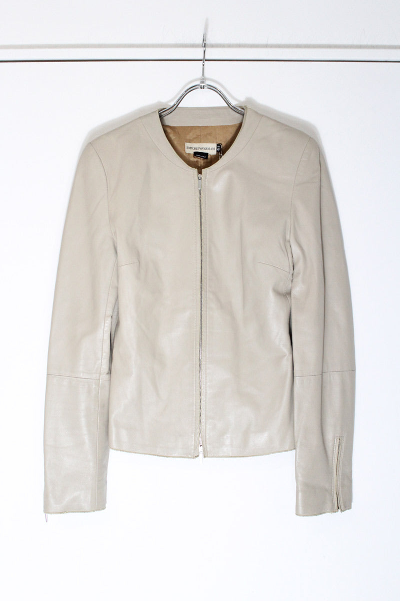 EMPORIO ARMANI | MADE IN ITALY 90'S LEATER JACKET [USED] 90'S 