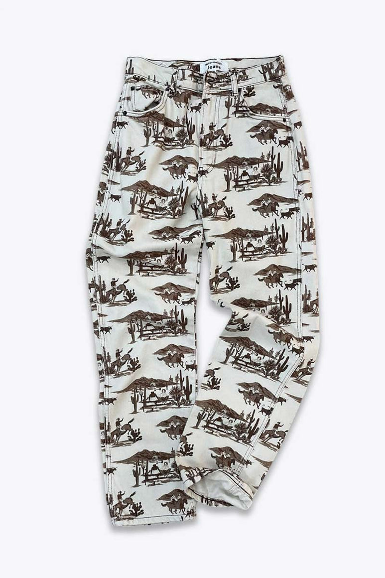 REFORMATION JEANS | PRINTED SLIM JEANS [DEADSTOCK/NOS]