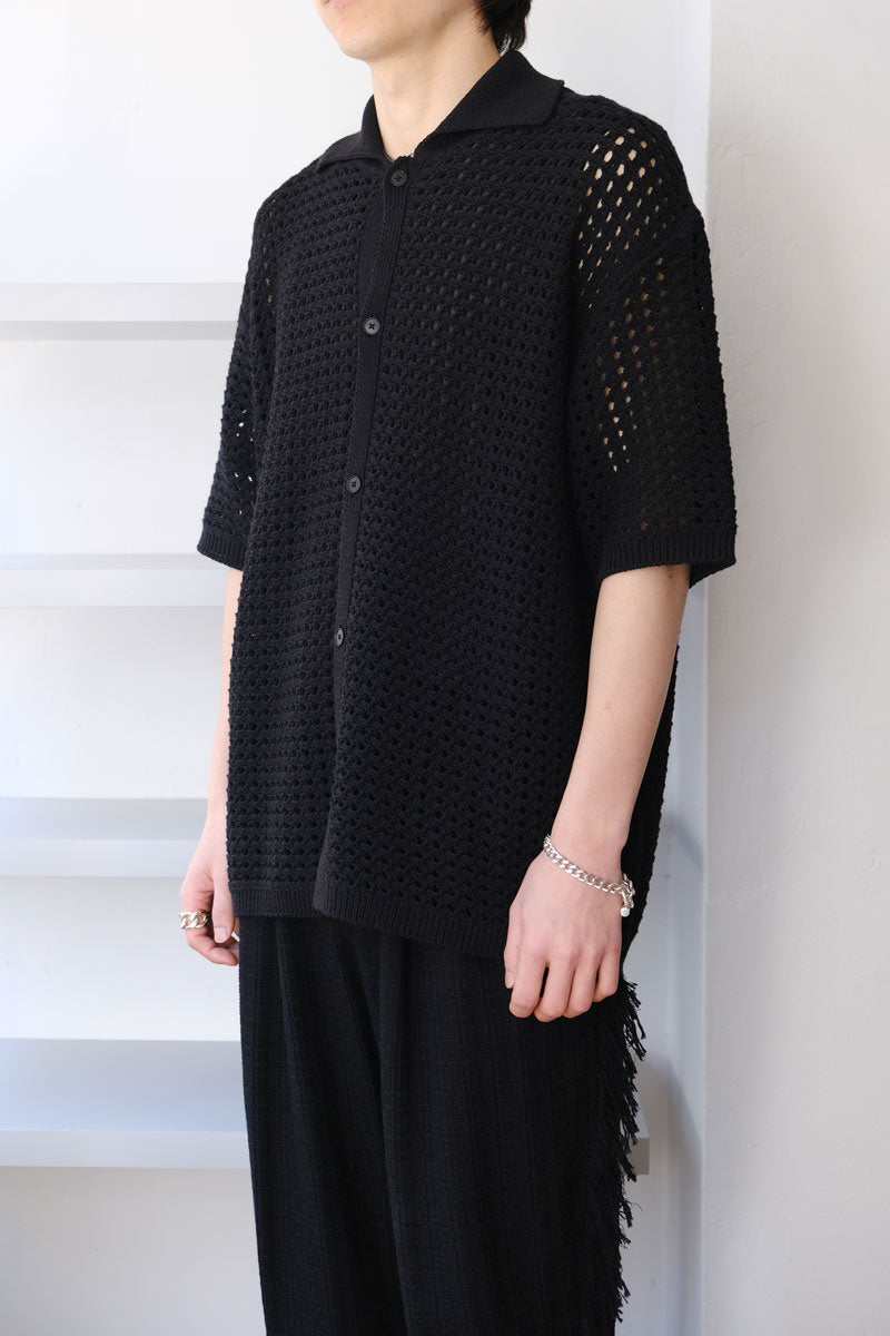 トップス 08 sircus 24SS LILY YARN MESH KNIT SHIRT 08circus 24SS LILY YARN MESH KNIT SHIRT