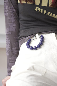 DICKE PERLEN SHORT KEYHOLDER / BLUEBERRY