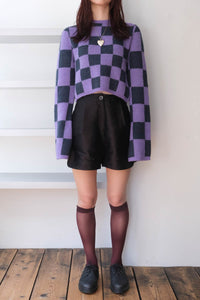 YOKO TOP / PURPLE CHECK