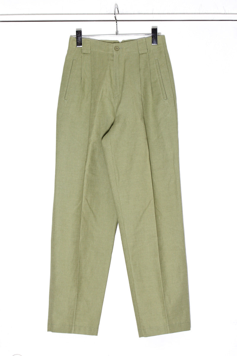 LIZ CLAIBORNE | 90'S LINEN TUCK SLACKS PANTS [USED] Linen