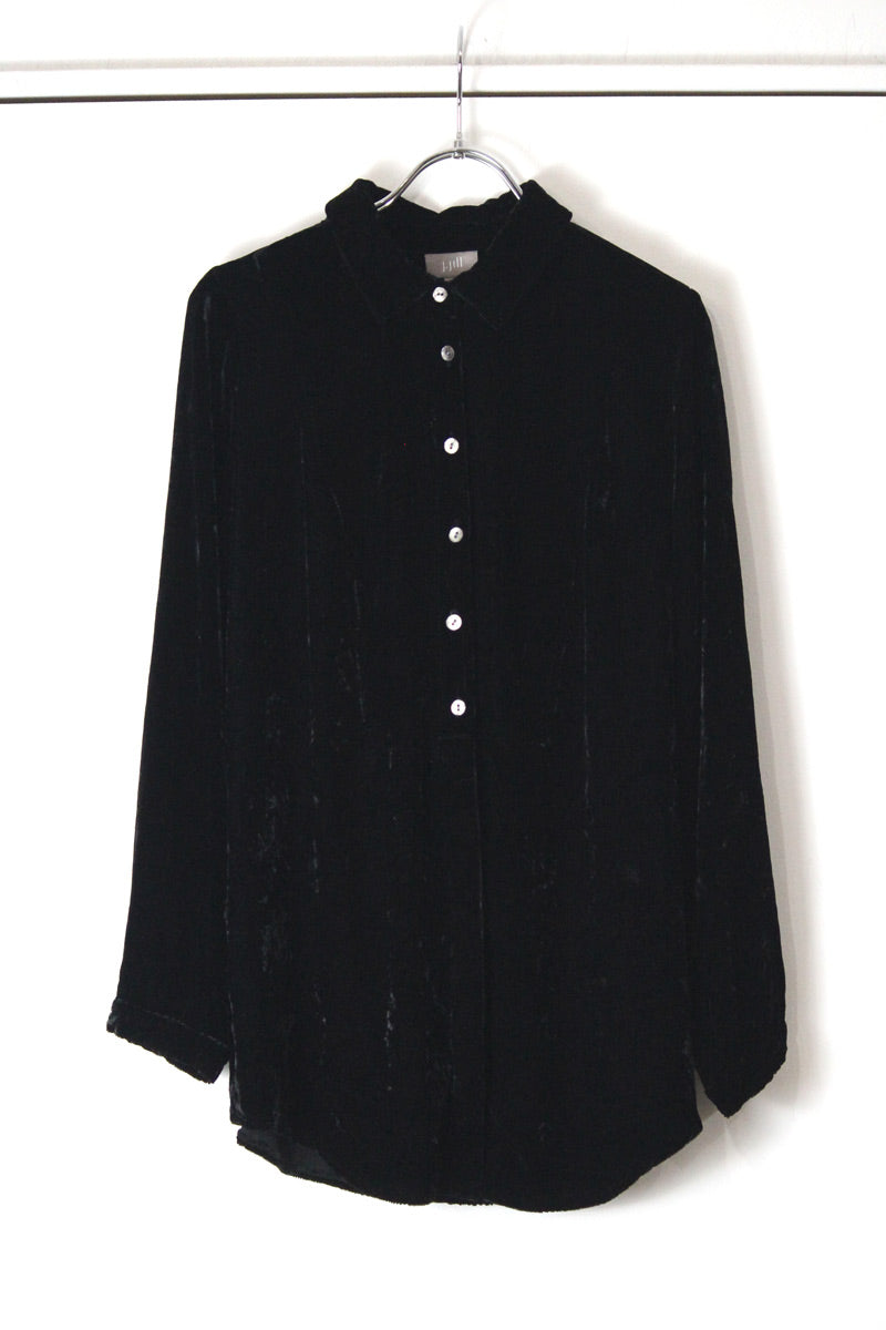 J.JILL | 90'S L/S RAYON VELOUR SHIRT [USED]