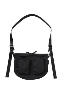 GABARDINE BODY BAG / BLACK 