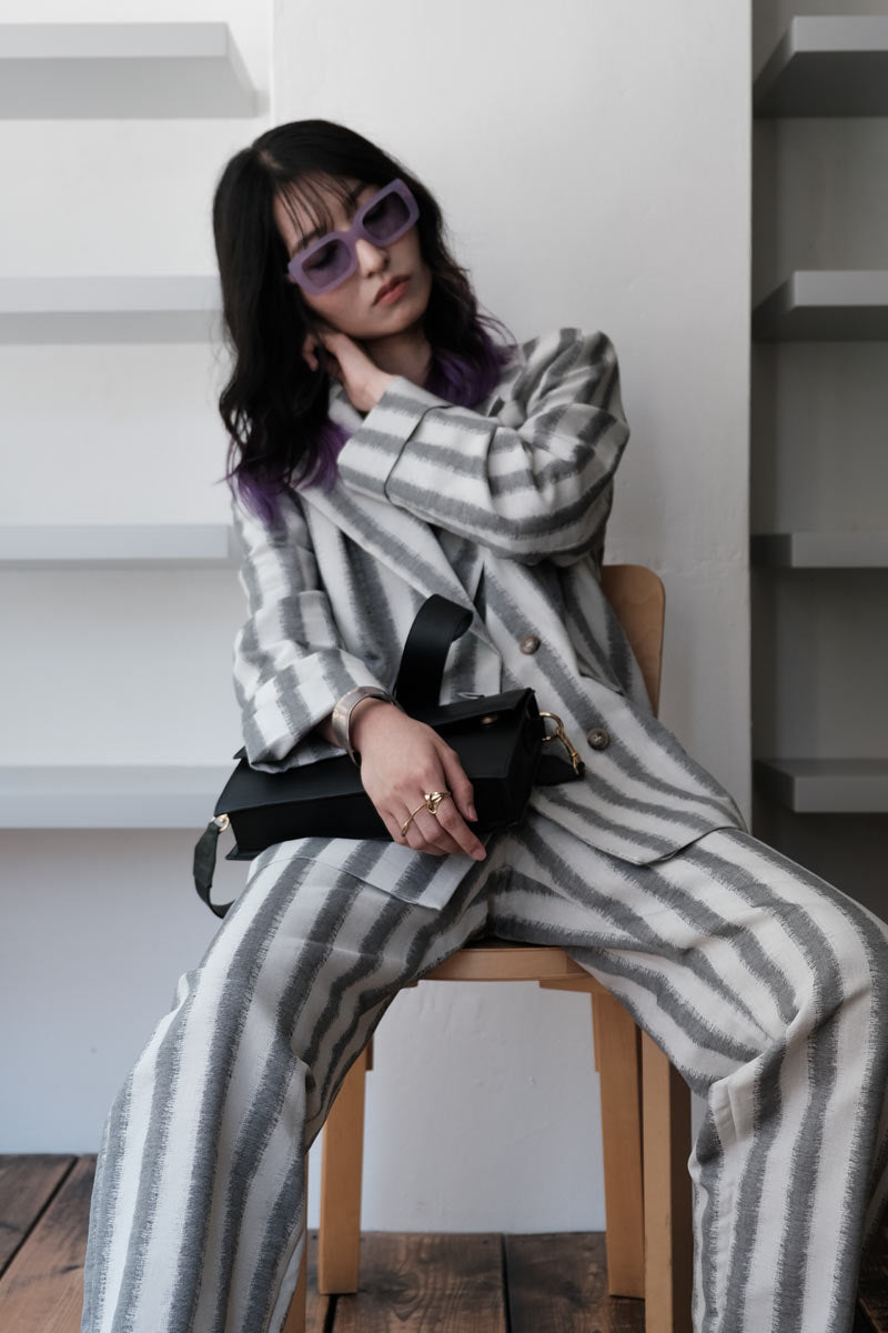 WILSON BLAZER / BLACK STRIPES [70%OFF]