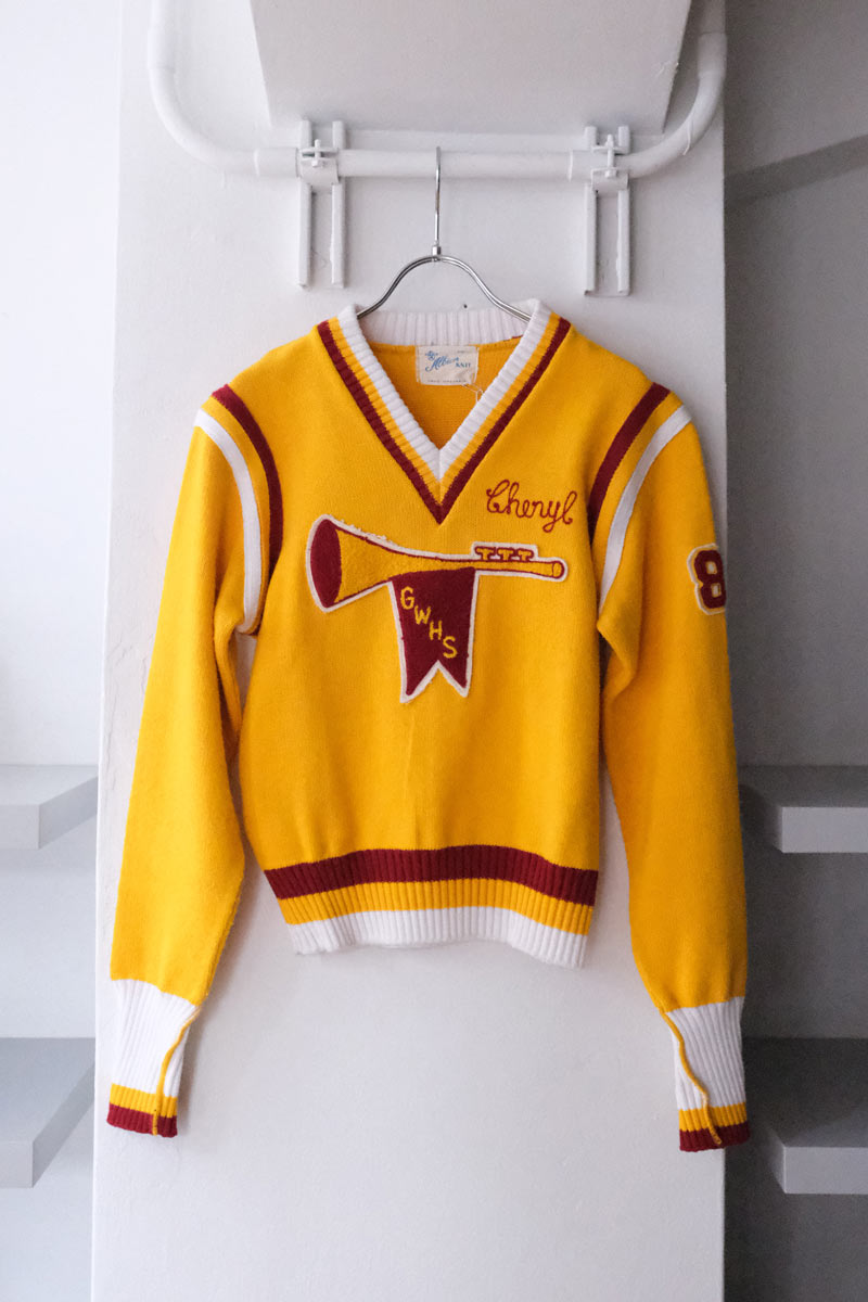 OTHER BRAND | 80'S GWHS V-NECK ACRYLIC SWEATER [USED]