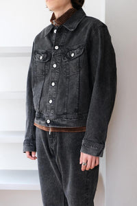 RODEO JACKET / OVERDYED BLACK CHAIN TWILL