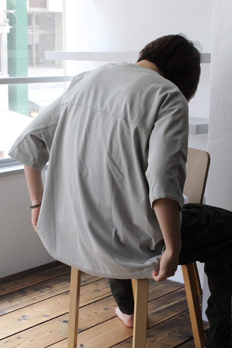 CASEY CASEY | ODEM T-SHIRT - HEAVY JERSEY / GREY オーバー