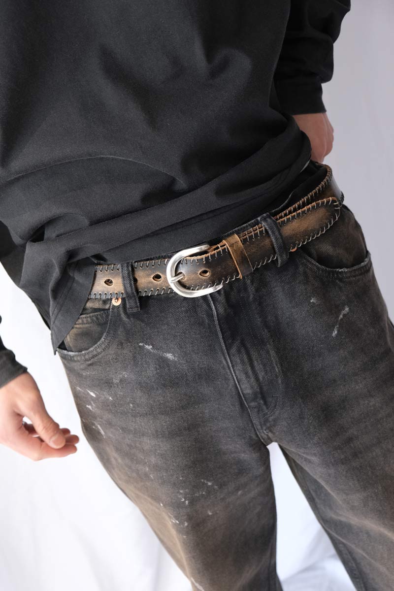 FRIDAY BELT / VINTAGE BLACK LEATHER