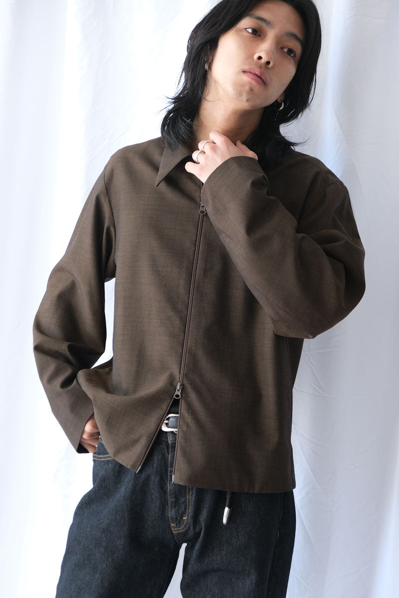 S18 NO.285 SUMMER WOOL POCKET JACKET / BROWN [Kanazawa Store]