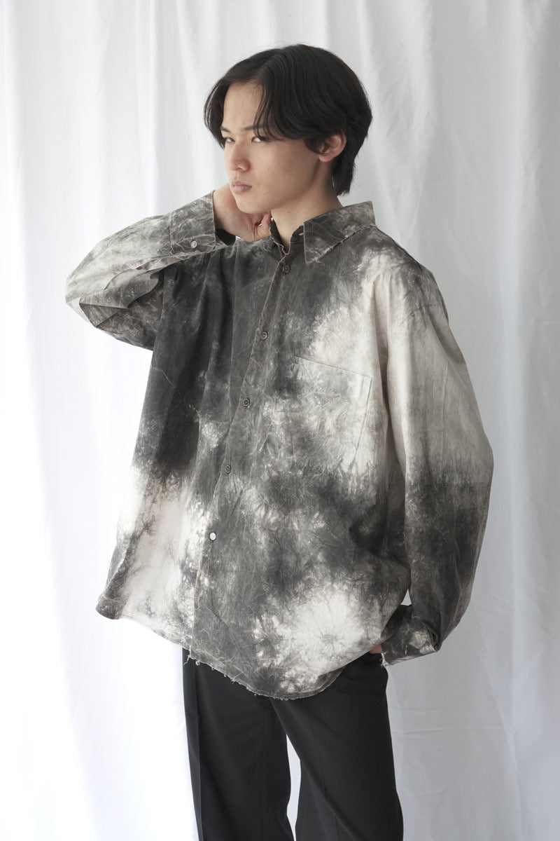 S18 NO.328 POPLIN OVERSIZED SHIRT / WHITE/BLACK [金沢店]